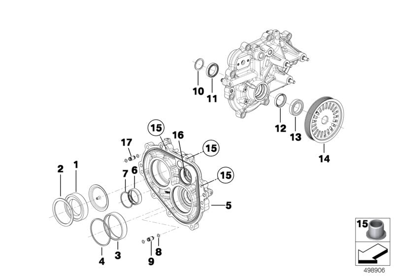 Genuine BMW 23008419413 Pulley ALTERNATOR DRIV (Inc. M6 GT3) | ML Performance US US Car Parts