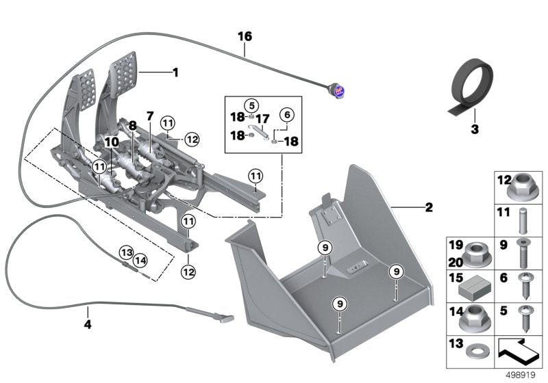Genuine BMW 35008424576 Base Plate FOR PEDALBOX (Inc. M6 GT3) | ML Performance US US Car Parts
