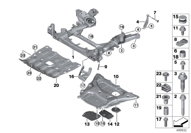 Genuine BMW 31106878072 G05 Brace, Engine Mount, Right (Inc. X5) | ML Performance US US Car Parts