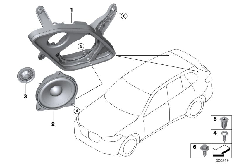 Genuine BMW 65132622517 G07 G05 G06 Top-Hifi Mid-Range Loudspeaker (Inc. X5 M50iX & X6) | ML Performance US US Car Parts