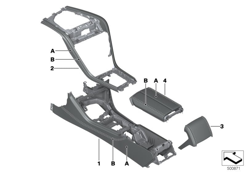 Genuine BMW 51167994896 G14 G15 F91 Mount, Trim Panels, Center Console INDIVIDUAL (Inc. 840dX, 840i & M850iX) | ML Performance US US Car Parts