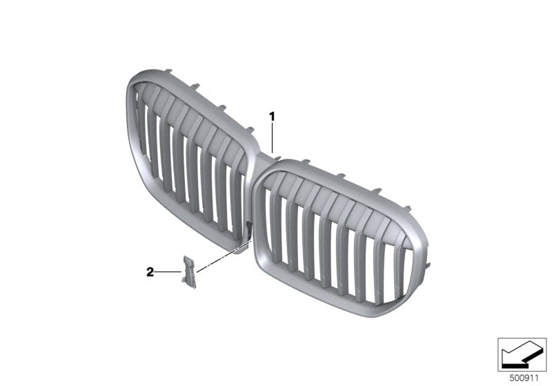 Genuine BMW 51138096133 G11 Grill Front SHADOWLINE (Inc. 730Ld, 745Le & 730d) | ML Performance US US Car Parts