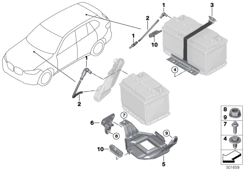 Genuine BMW 61216819636 G05 G06 Roll Band, Battery (Inc. X5 & X6 30dX) | ML Performance US US Car Parts