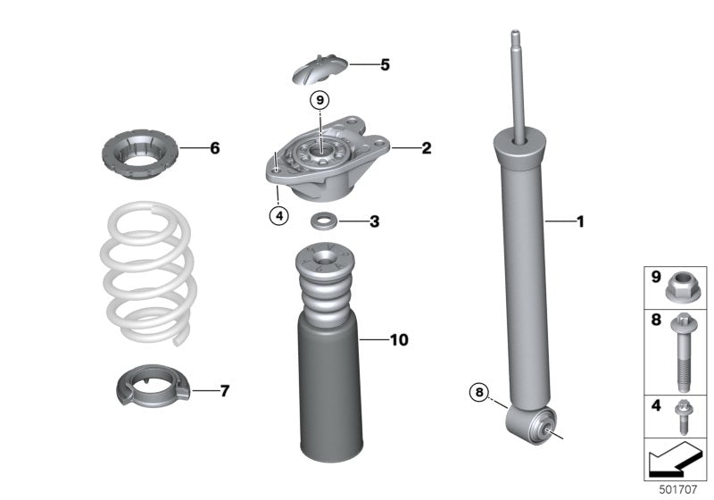 Genuine BMW 33536852466 F55 Spring Pad Upper (Inc. Cooper, Cooper SD & JCW) | ML Performance US US Car Parts