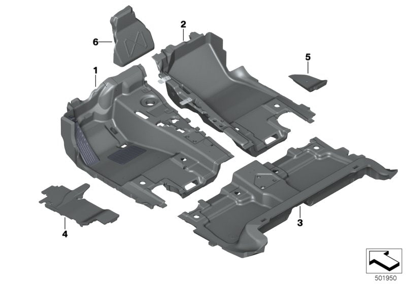 Genuine BMW 51478069273 G06 Carpet, Front Left ANTHRAZIT -M- (Inc. X6) | ML Performance US US Car Parts