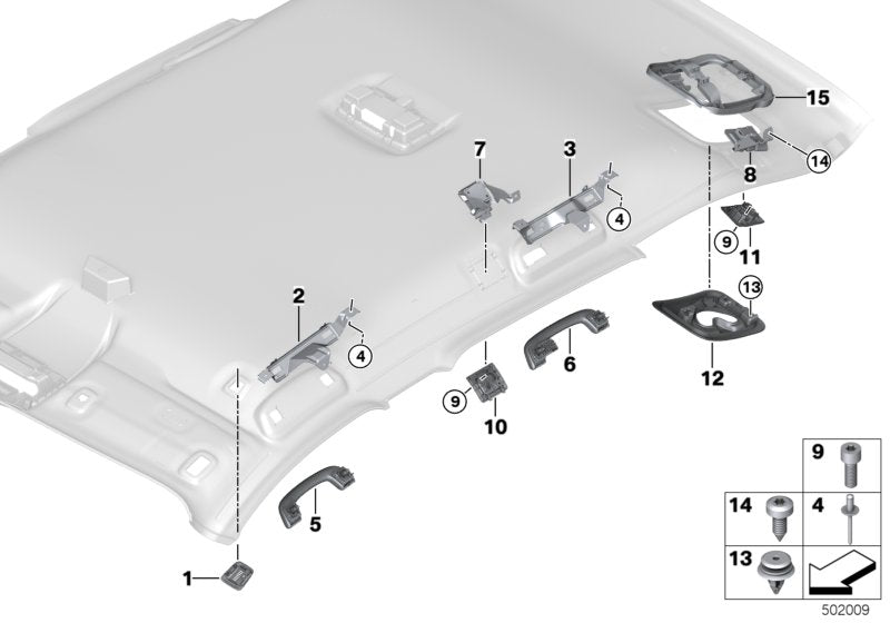 Genuine BMW 51477331444 Holder, Luggage Partition Net, Frnt Rgt. (Inc. X1) | ML Performance US US Car Parts