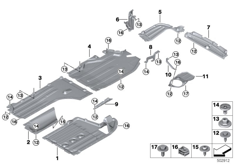 Genuine BMW 51757488750 G05 Underbody Panelling, Side On Right (Inc. X5 45eX) | ML Performance US US Car Parts