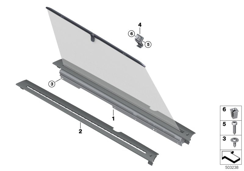 Genuine BMW 51357478576 G06 Right Rear Door Sun Blind (Inc. X6) | ML Performance US US Car Parts