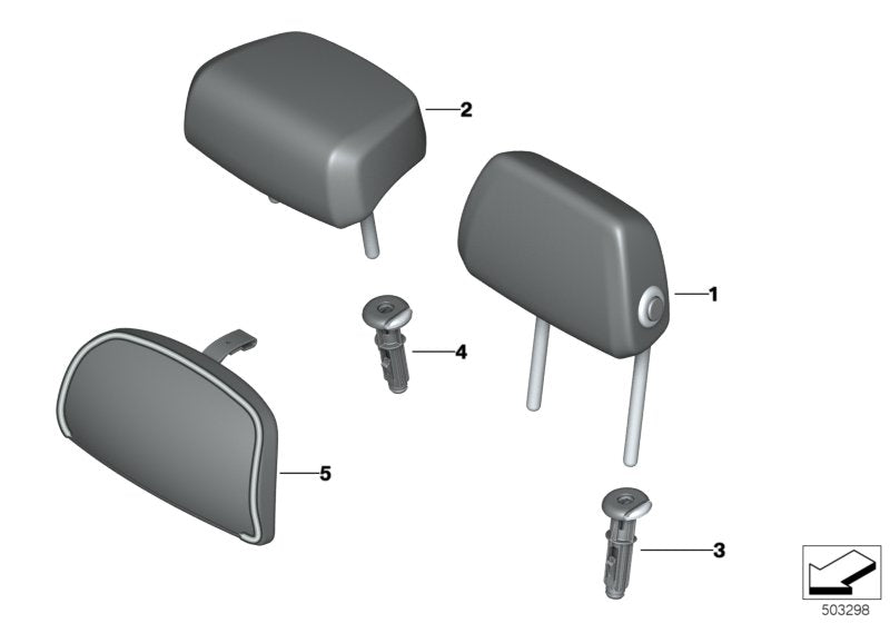 Genuine BMW 52207939509 G05 G07 Headrest, Leather, Outer SCHWARZ (Inc. X5 & X7 M50dX) | ML Performance US US Car Parts