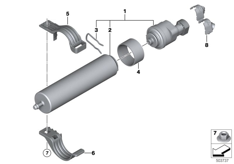 Genuine BMW 16127231598 Bracket Fuel Strainer (Inc. 520dX, 740LiX & 760LiS) | ML Performance US US Car Parts