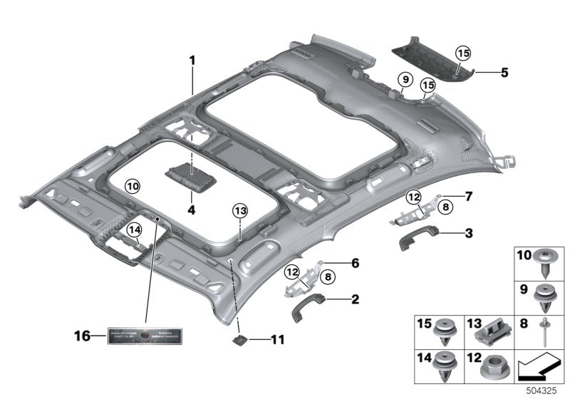 Genuine BMW 51167426622 G11 Grab Handle Fineline Front ELFENBEINWEISS (Inc. 730Ld, Alpina B7 & 730LdX) | ML Performance US US Car Parts