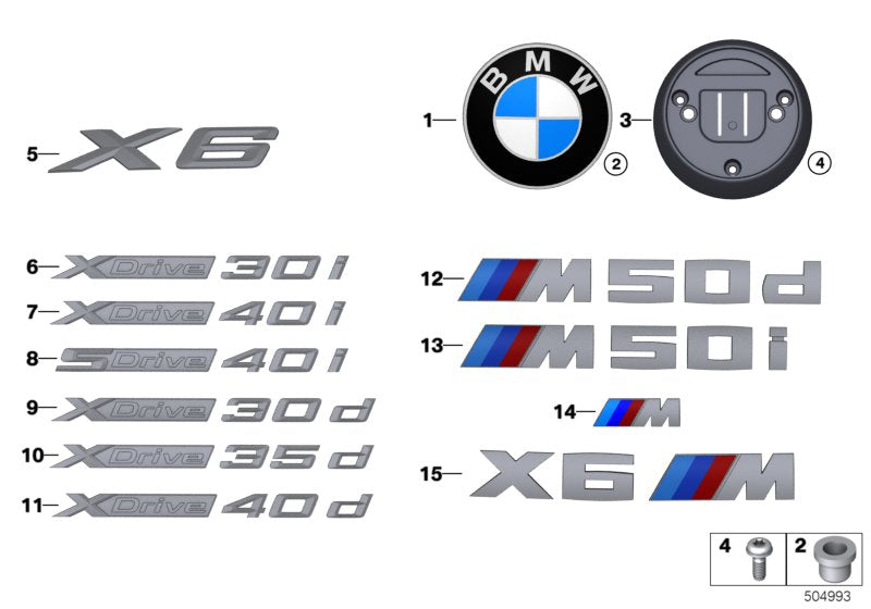 Genuine BMW 51147436116 G06 Label X6 (Inc. X6) | ML Performance US US Car Parts