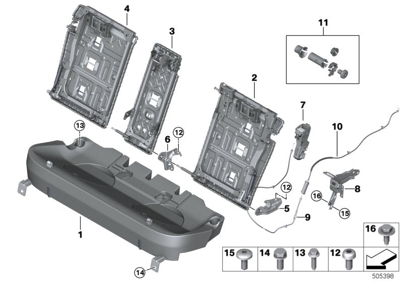 Genuine BMW 52209892242 G05 Bowden Cable Release For Trunk (Inc. X5) | ML Performance US US Car Parts
