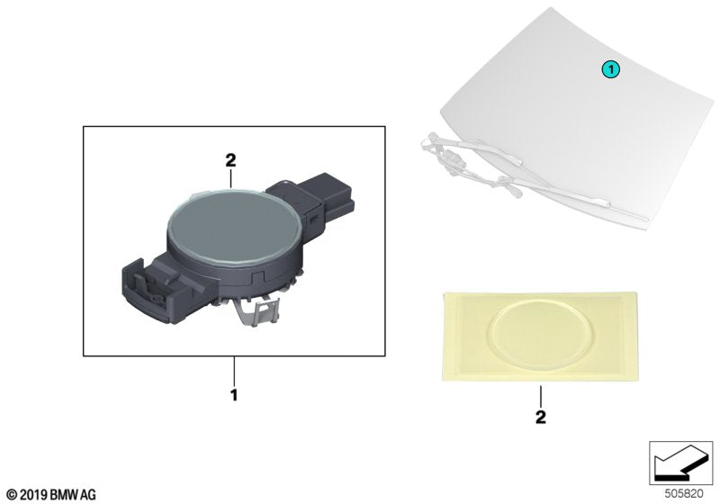 Genuine BMW 61359347399 F55 Sensor Solar (Inc. Cooper SD, Cooper D & One D) | ML Performance US US Car Parts