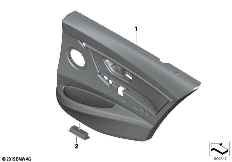 Genuine BMW 51427281475 Accent Molding, Rear Left OYSTER (Inc. 318dX, 340i & 316i) | ML Performance US US Car Parts