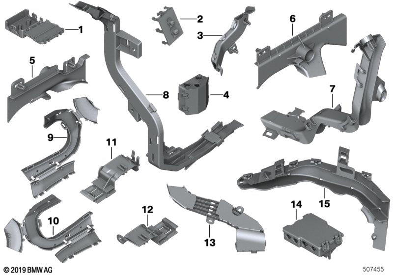 Genuine BMW 61136820959 G02 Cable Duct, Tailgate Hinge, Right (Inc. X4) | ML Performance US US Car Parts