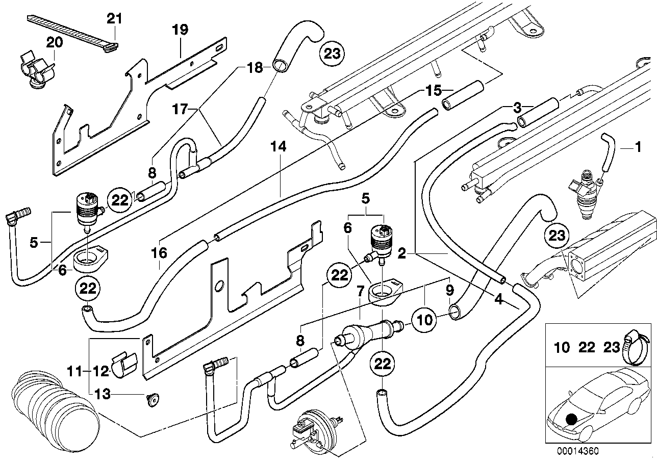 Genuine BMW 13531435600 E38 Support Left ZYL.7-12 (Inc. 750i, 750iL & 750iLP) | ML Performance US US Car Parts