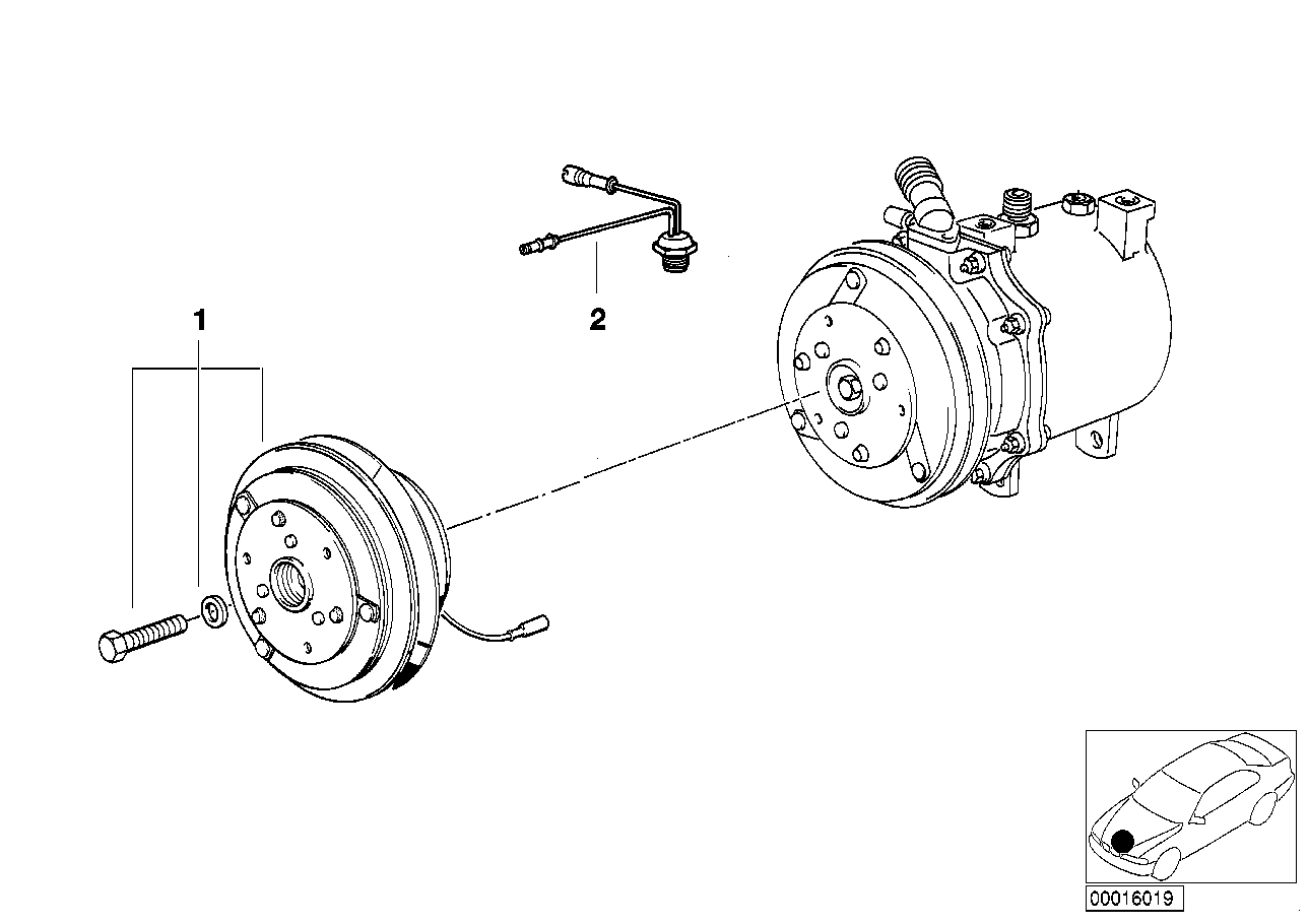 Genuine BMW 64528390779 E31 E34 E36 Magnetic Clutch (Inc. M3, 730iL & 840i) | ML Performance US US Car Parts