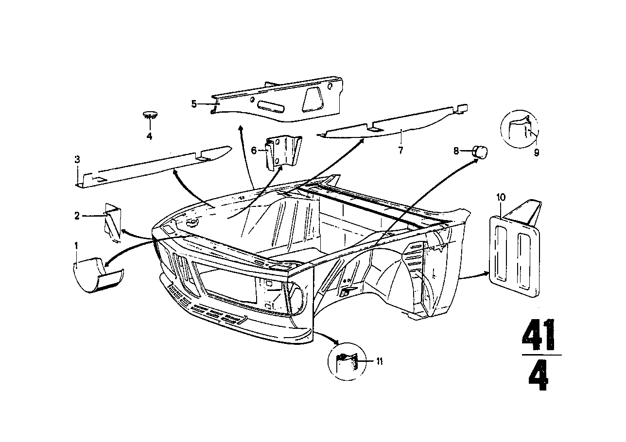 Genuine BMW 41141814039 Connection Plate Left VORNE (Inc. 3.0CSiL, 3.0CSi & 3.0CSL) | ML Performance US US Car Parts