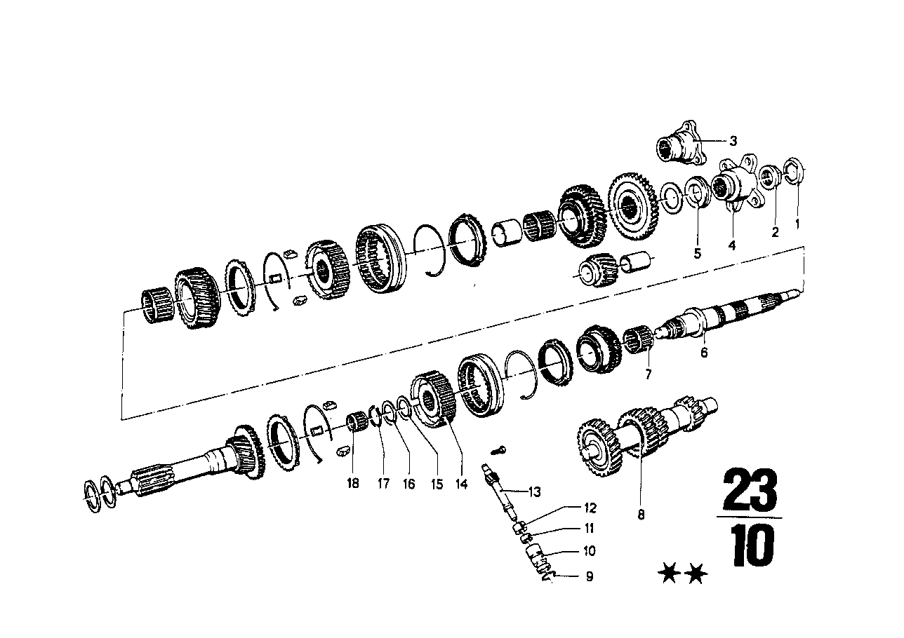Genuine BMW 23211204527 E21 E12 Output Shaft (Inc. 1802, 2000CS & 1600ti) | ML Performance US US Car Parts