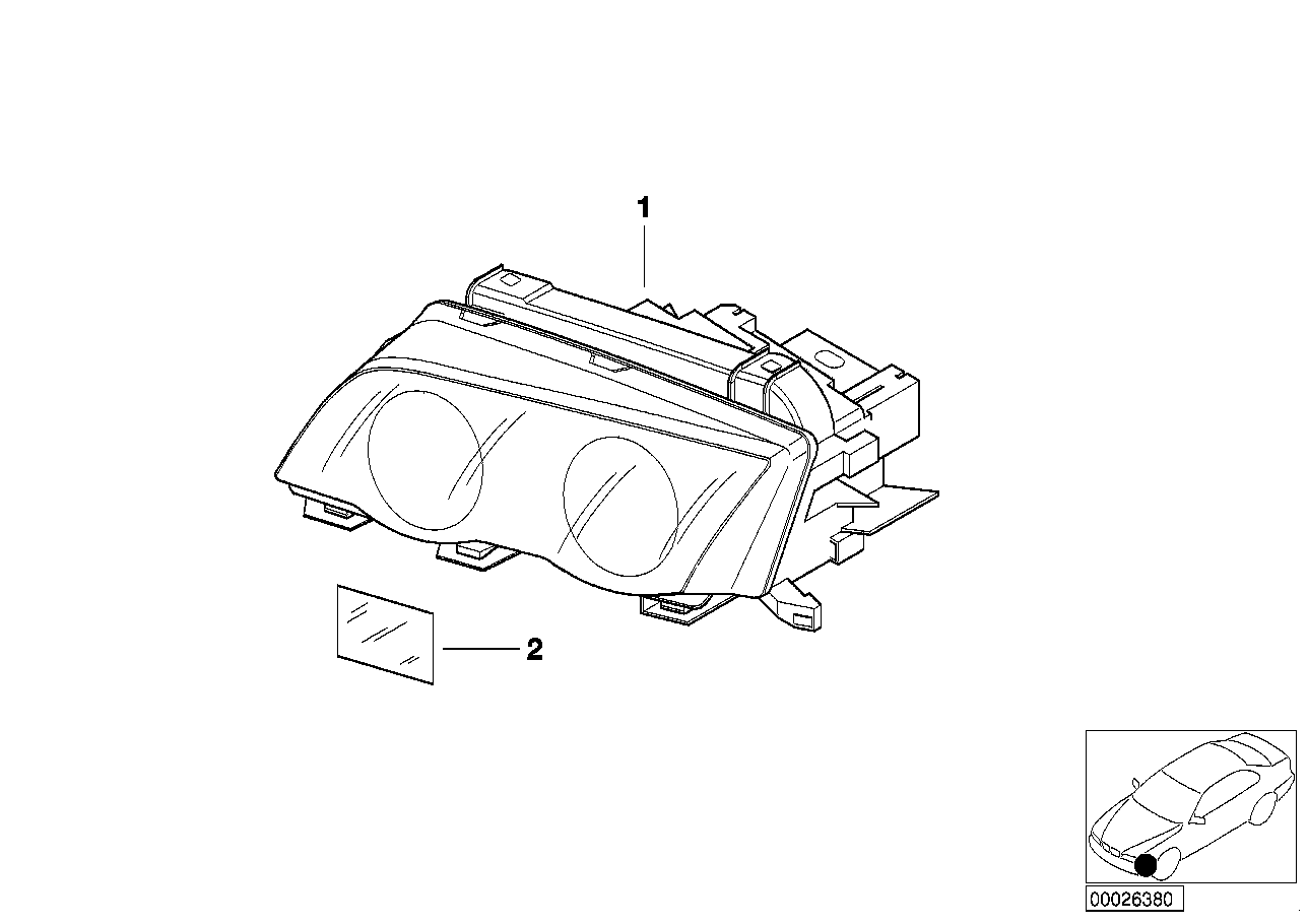 Genuine BMW 63126902754 E46 Headlight Right BOSCH (Inc. 330i, 320i & 325i) | ML Performance US US Car Parts
