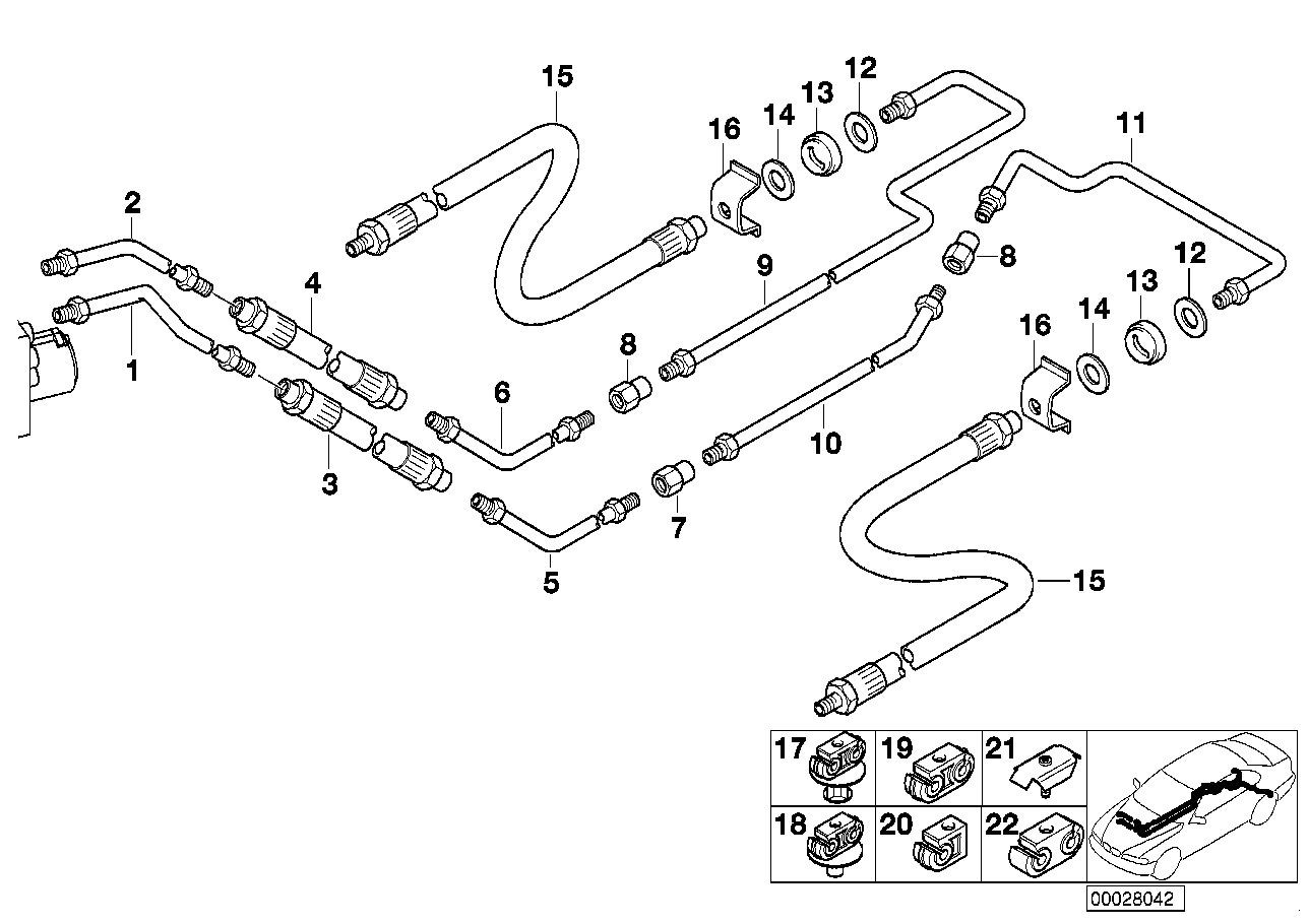 Genuine BMW 34326755344 E39 Pipe M10/M10-3568mm (Inc. 525tds, 525d & 540i) | ML Performance US US Car Parts