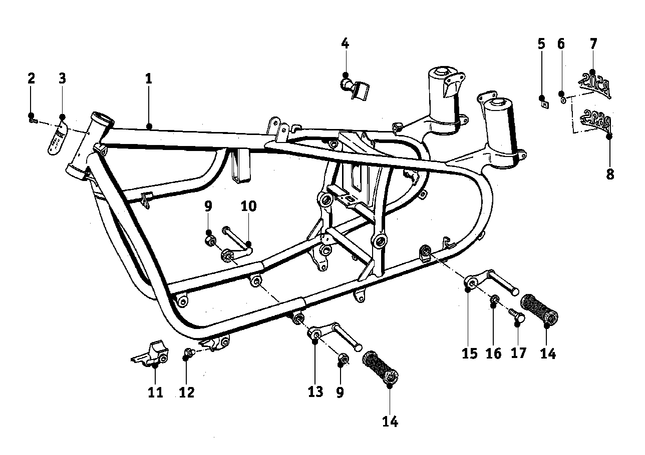 Genuine BMW 46519034125 Footrest, Left 90mm (Inc. R50/2, R50 S & R60) | ML Performance US US Car Parts