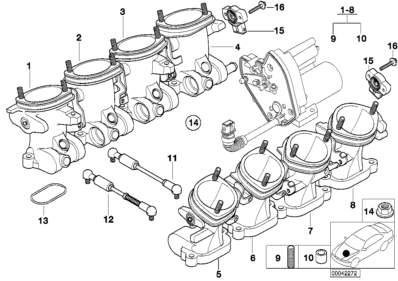 Genuine BMW 13547831595 E39 E52 Throttle Housing Assy (Inc. M5 & Z8) | ML Performance US US Car Parts