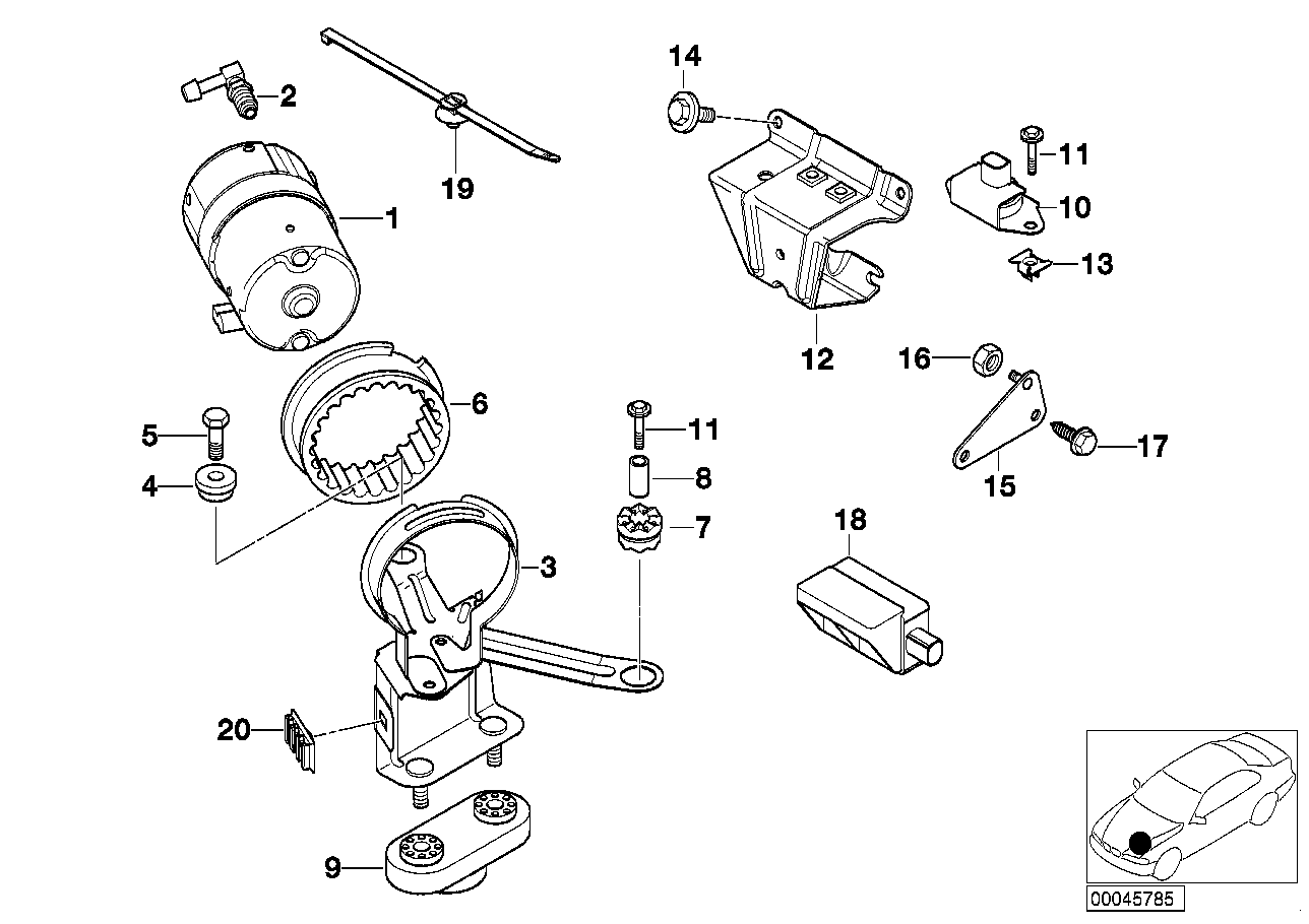 Genuine BMW 34511166087 E46 Compressor Dsc (Inc. 318i, 325xi & 316i 1.9) | ML Performance US US Car Parts