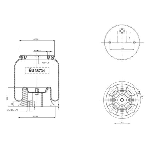 FEBI FE38734 Air Suspension Bellow