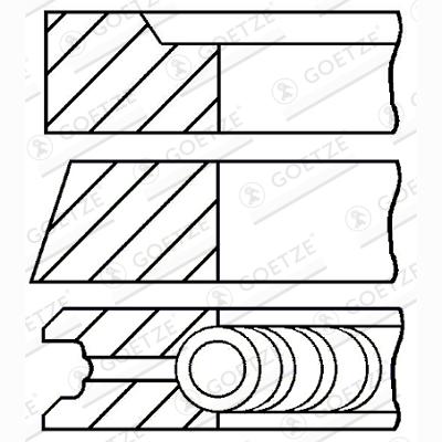 GOETZE 08-124600-00 Piston Ring Kit