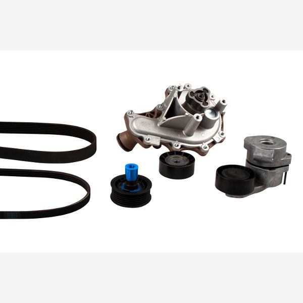 HEPU PK08080 Water Pump + V-Ribbed Belt Kit
