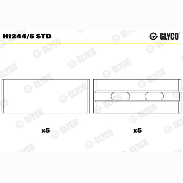 GLYCO H12445STD Crankshaft Bearing