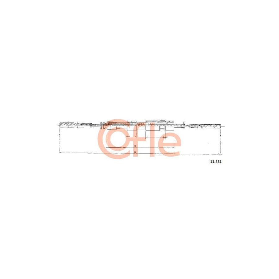 Cofle 11.381 Clutch Cable for Porsche 914 Targa