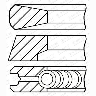 GOETZE 08-444908-00 Piston Ring Kit