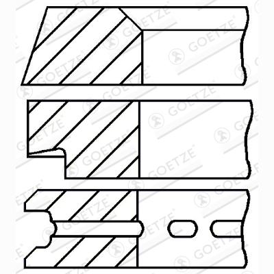 GOETZE 0820700000 Air Compressor Piston Ring Set