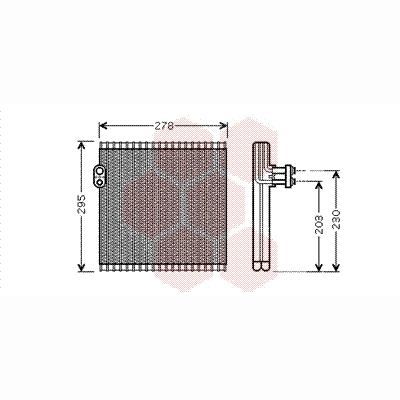 VAN WEZEL WEZ5300V485 Air Conditioning Evaporator