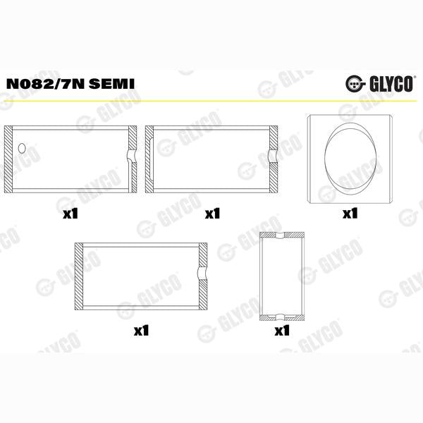 GLYCO N082/7NSEMI Camshaft Bearing