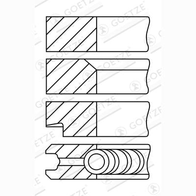 GOETZE 08-106700-00 Piston Ring Kit