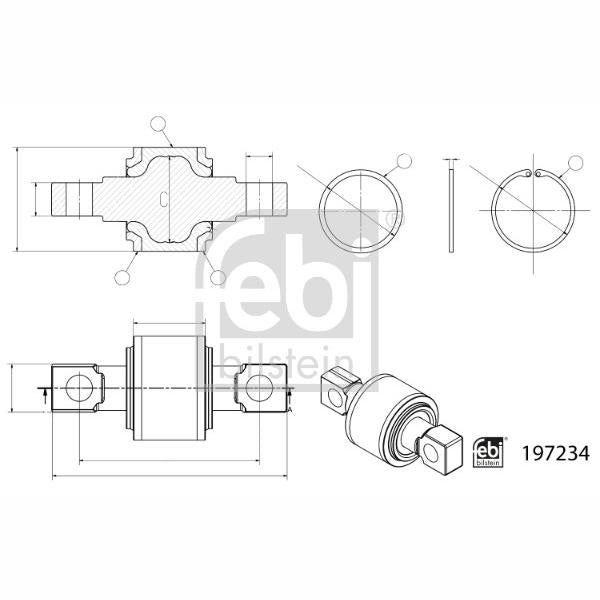 FEBI FE197234 Guide Strut Repair Kit