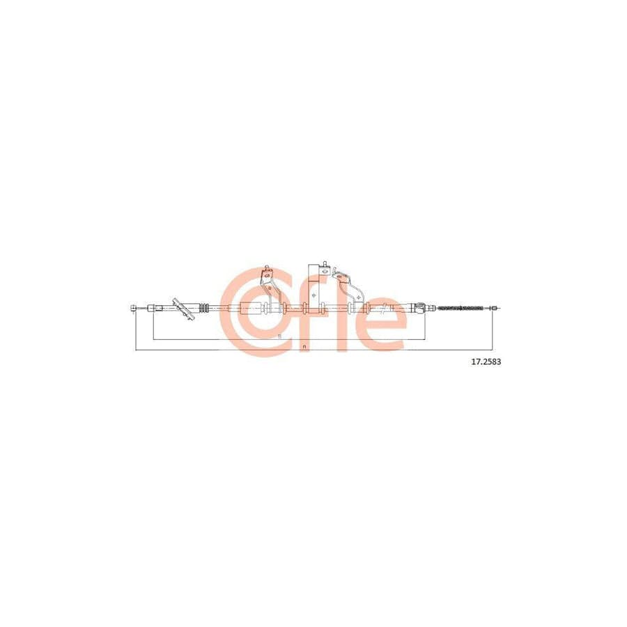 Cofle 17.2583 Hand Brake Cable for Hyundai Tucson (Jm)