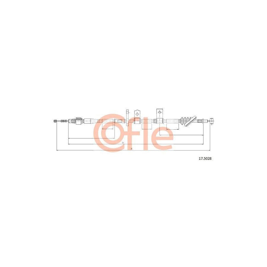 Cofle 17.5028 Hand Brake Cable for Suzuki Grand Vitara
