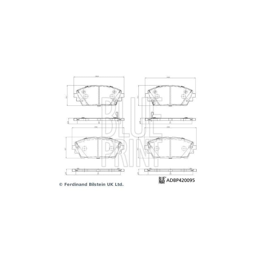 Blue Print Adbp420095 Brake Pad Set for Mazda 3