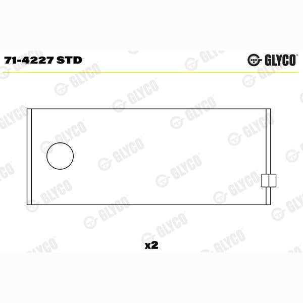 GLYCO 71-4227STD Connecting Rod Bearing