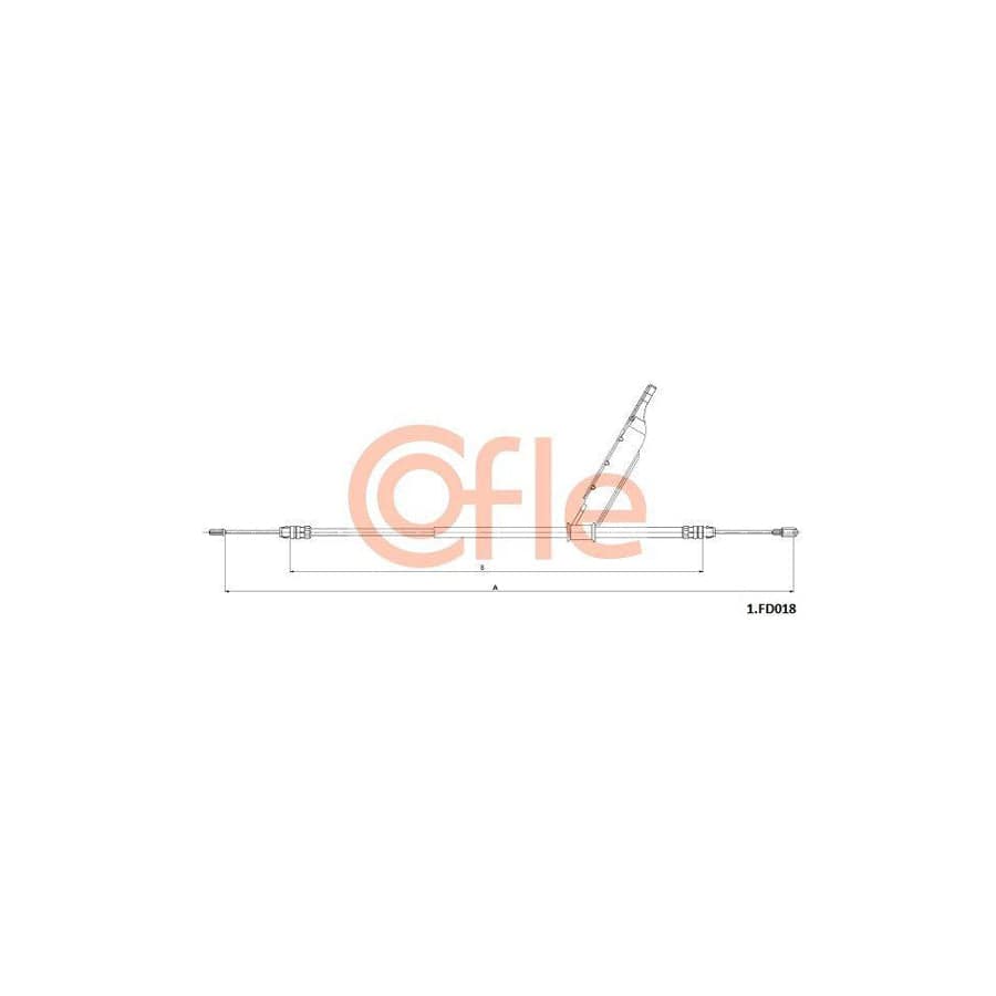 Cofle 1.Fd018 Hand Brake Cable for Ford Transit