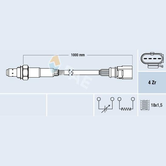 FAE AE77459 Lambda Sensor