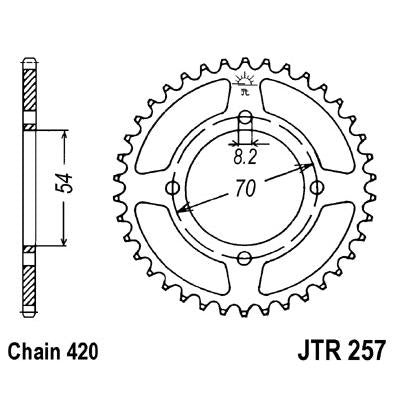 JT JTR257,41 Chain Sprocket