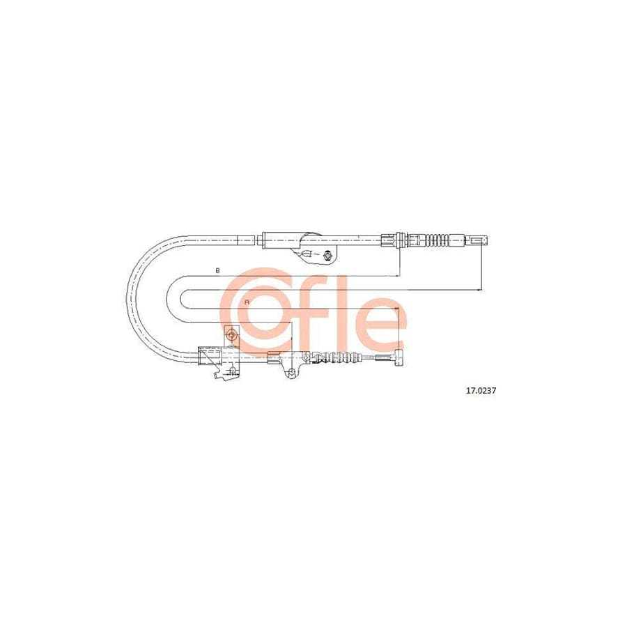 Cofle 17.0237 Hand Brake Cable for Nissan Primera
