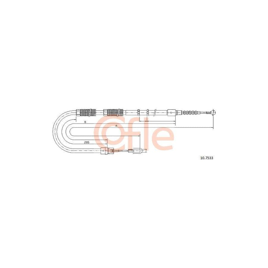 Cofle 92.10.7533 Hand Brake Cable for Audi A4