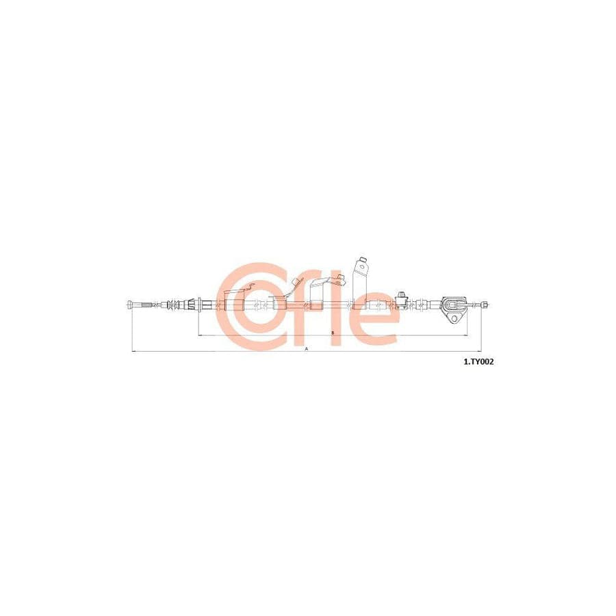 Cofle 1.Ty002 Hand Brake Cable for Toyota Prius III Hatchback (Xw30)